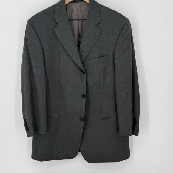 Hugo Boss Super 100 Blazer Jacket Gray Men’s Size 42S 100% Wool - Picture 1 of 7